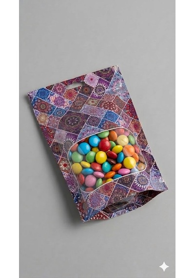 Mor Hazır Desenli Doypack - 100 Adet 20x30