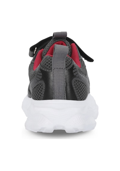 Slazenger Fast Track I Unisex Çocuk Cırt Cırtlı Koyu Gri / Kırmızı Günlük Spor Ayakkabısı