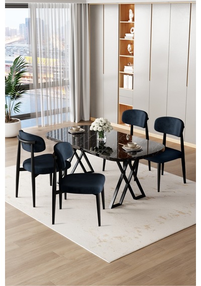 Canisa Jolin Serisi Mdf 90x168 Siyah Mermer Desen Masa Takımı 4antrasit Metal Sandalye Siyah Mermer Desen Masa Sandalyeler Antrasit Canisa Jolin Serisi Mdf 90x168 Siyah Mermer Desen Masa Takımı 4antrasit Metal Sandalye Siyah Mermer Desen Masa Sandalyeler Antrasit