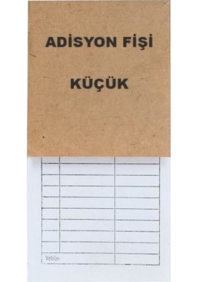 Turkuaz Adisyon Fişi Küçük Boy 6 Adet