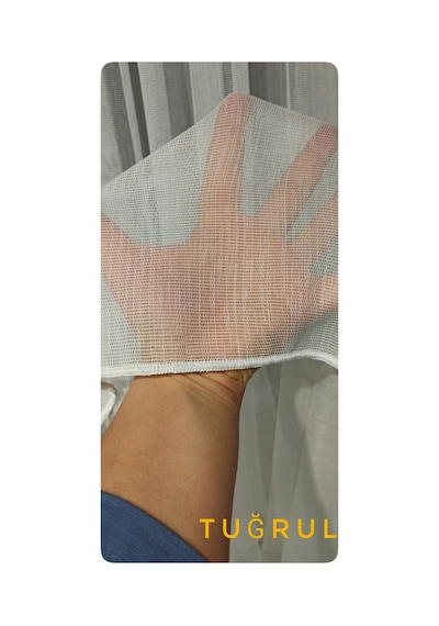 Tuğrul Düz Lüx Tül Perde / Ölçünüze Özel Dikim Kırık Beyaz