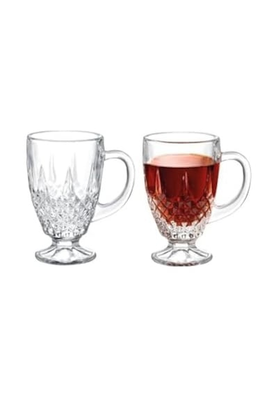 Lasalle 4&apos Lü Çay Fincanı, Şeffaf Açık Gri