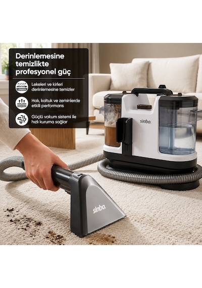 Koltuk Halı Yıkama Makine 500w Güç Xl Su Haznesi 1.5mt Hortum Scc-7605