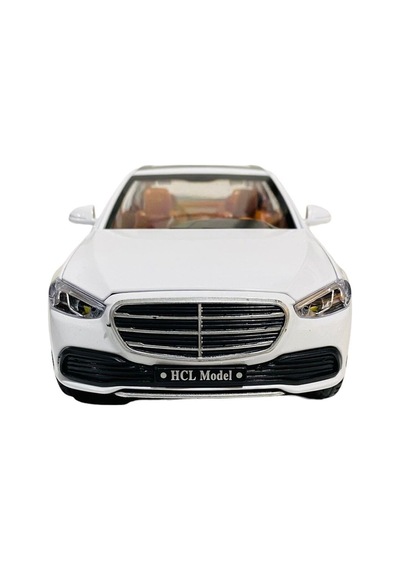 Mercedes Benz S600 Yeni Kasa Metal Model Araba 1-22 Ölçek Işık Ses Duman Beyaz