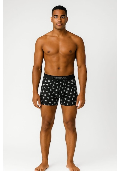 Enmodaiçgiyim 5 Adet Karma Desenli Pamuklu Likralı Erkek Boxer Seti Nefes Alabilen, Esnek Bel Lastiği Çok Renkli
