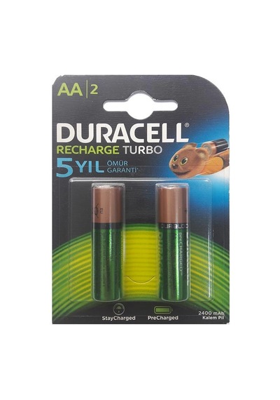 Mey İthalat Duracell Ş Arj Edilebilir Kalem Pil 2'li Aa 2500 Mah Renkli