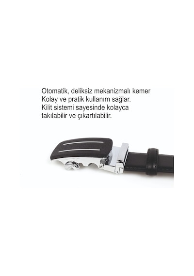 Otomatik Deliksiz Mekanizmalı Isme Özel Deri Kemer //
