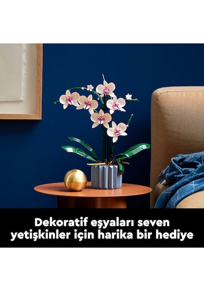 LEGO® Botanicals Orkide 10311 – Yetiskinler için 5 Yaprak ve 2 Kök Içeren Dekoratif Yapay Bitki Modeli Yapim Seti (608 Parça)