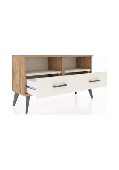 Arges Şifonyer 2 Raflı 2 Çekmeceli 88x30x48 Çam-aytaşı Aytaşı