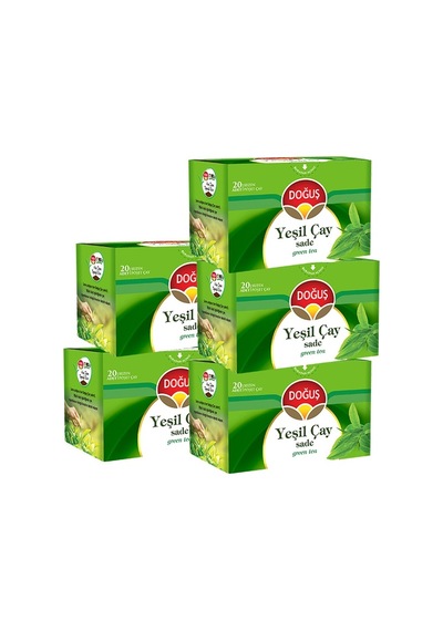Doğuş Yeşil Çay Sade Süzen Poşet Çay 5 x 20'li