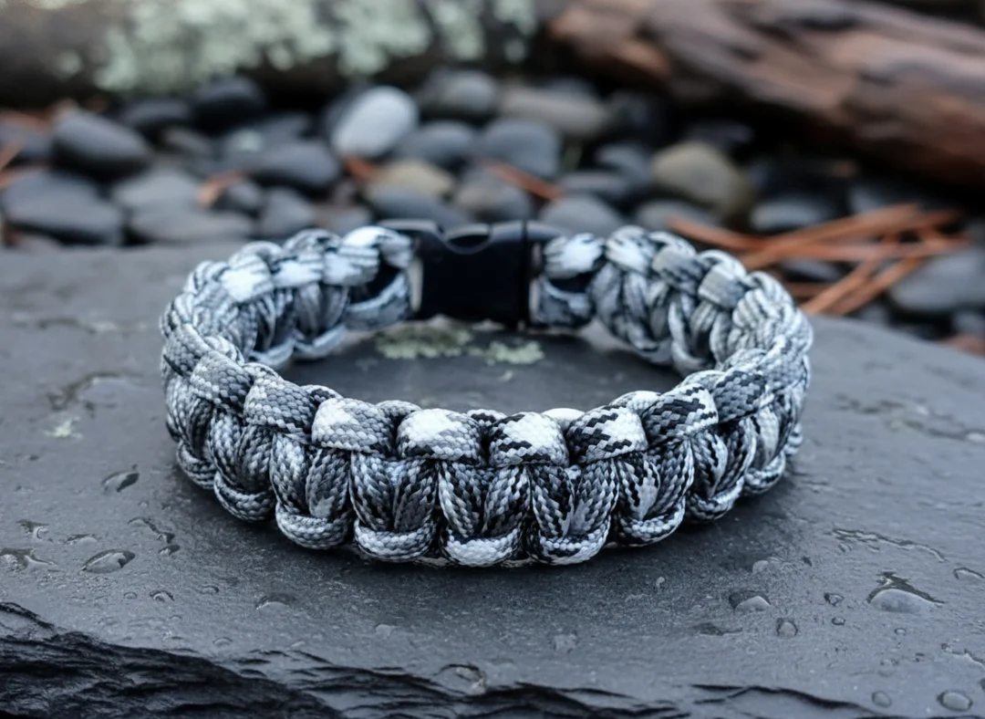 Siyah Kırçıllı Paracord Bileklik Çok Renkli