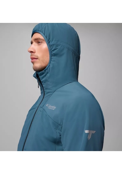 Columbia Silver Leaf Lite Hooded Jacket Erkek Outdoor Softshell Mont Wo0604-429 Mavi