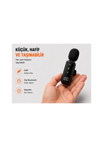 Delux Serisi Kablosuz Yaka Mikrofonu Ry-wm01 Telefon Toplantı Podcast Diğer