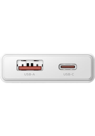 Extra Slim Gan 20W Usb-A Ve Type-C Çift Portlu Hızlı Şarj Aleti Ultra Ince Güç Adaptörü Beyaz