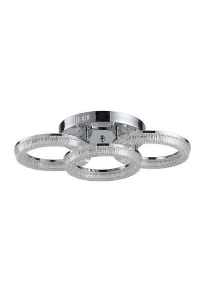 Gomez 3'lü Krom 3 Renkli Modern Plafonyer Led Avize Krom