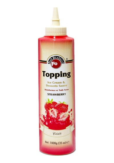 Fo Topping Çilekli Dondurma Ve Tatlı Sosu 1 KG