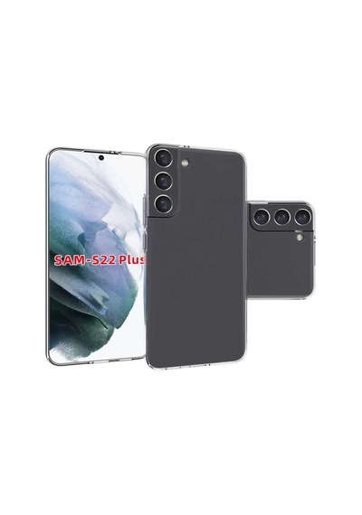 Samsung Galaxy Uyumlu S22 Plus Kılıf Şeffaf Silikon Hibrit Case Kapak Renksiz