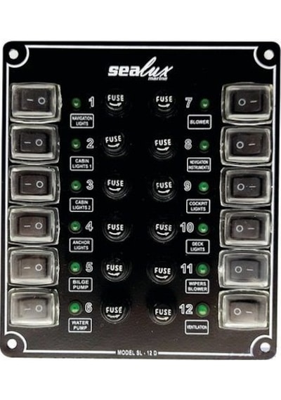 12 Anahtarli Izoleli Küçük Ebatli Switch Panel / Tekne Ve Karavan