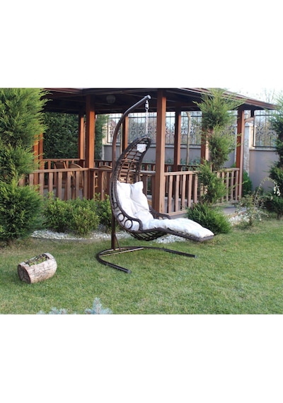 Eminhome Kahverengi Rattan Salıncak