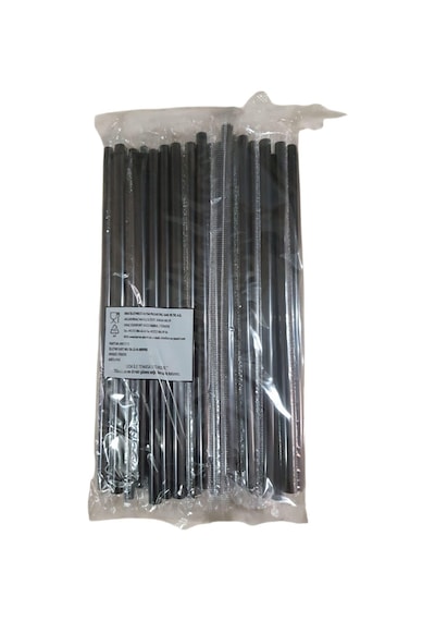 Jelatin Sargılı Siyah Düz Körüksüz Frozen Pipet 50 Li 23,5 Cm Boy 7 Mm Çap Dolphin & Roll-up