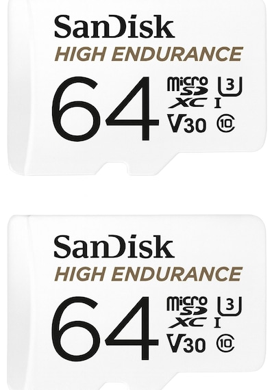 Sandisk 2'li High Endurance 64gb Sdsqqnr-064g-gn6ıa Micro Sdxc 100/40mb/s C10 V30 Hafıza Kartı 24film