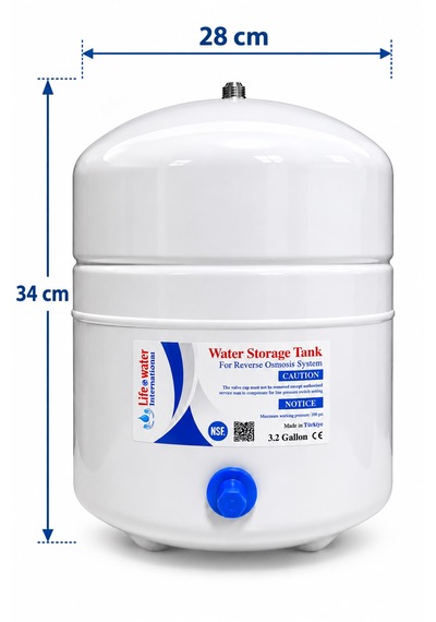 Su Arıtma Tankı 12 Litre 3.2 Galon Nsf Onaylı Çelik Tank 1