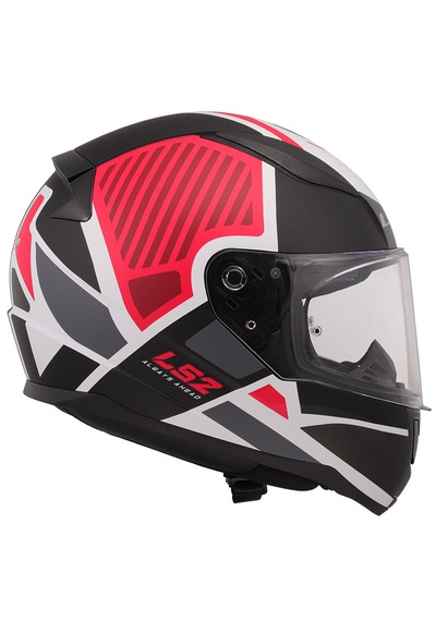 Ls2 Rapıd 2 Grıd Full Face Motosiklet Kaskı Mat Beyaz - Kırmızı - Siyah