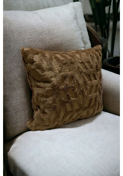 Bohem 4'lü Dekoratif Yastık Kılıfı Kırlent Kılıfı 43x43 Cm Kahverengi Etnik Dsn Kahverengi