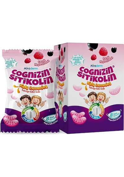 Miraderm Sitikolin Cognizin Gummies Takviye Edici Gıda 64 Jel Kapsül