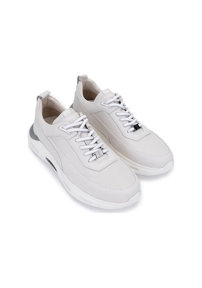 Tamer Tanca Erkek Hakiki Deri Kırık Beyaz Sneakers & Spor Ayakkabı 298 2932-2526 Erk Ayk Y25 Off Whıte Beyaz