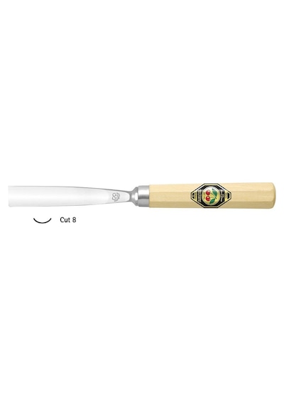Kirschen Düz Oluklu Ağız Oyma Iskarpelası Cut8 - 6Mm