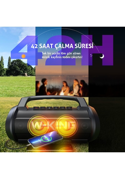 W-King D10  120W Party Box 42S Bluetooth 5.0 Hoparlör