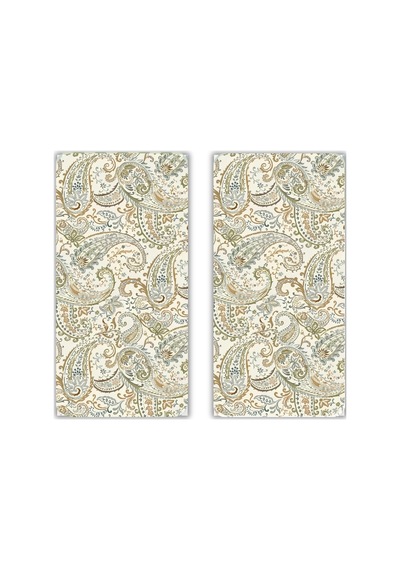 Decovetro Cam Kahve Sofra Sunum Tablası 2'li Set Şal Desenli 30 X 15 Cm Çok Renkli