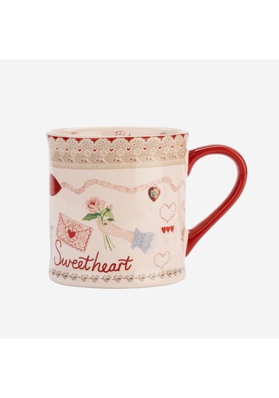 Love Notes Kırmızı Stoneware Kupa 375 Ml