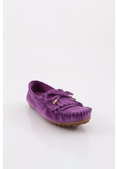 Dgn K118 Kadin Püskül Detayli Loafer Ayakkabi K118-1774-R1270 Mor