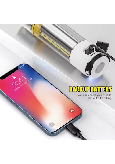1000 Lümen Güçlü Aydınlatmaya Sahip Gold Gp-222 İle Kamp Gecelerini Aydınlatın Hem El Feneri Hem De Kamp Lambası Olarak Kullanılabilen Çok Fonksiyonlu Yapısı, Usb Şarj Özelliği Ve Dayanıklı Gö