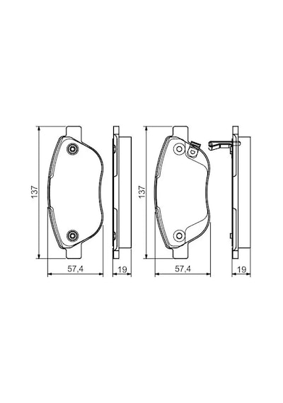 Fiat Idea On Fren Balatasi 1.4 2005-2008 Bosch 0986495103
