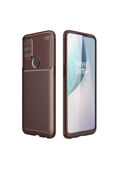 One Plus Nord N10 5g Kılıf Kamera Çıkıntılı Karbon Fiber Dokulu Renk Atmaz Kapak Negro