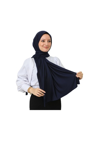 Modish Group Şal Tesettür Başörtüsü Premium Kumaş Eşarp Uzun Islami Giyim Viskon - Lacivert Lacivert