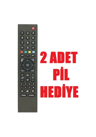 Grundig Arçelik  Altus Uyumlu Beko Hd Uydulu Lcd Led Tv Cec Kumanda 2 Pil