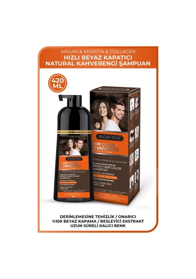 Morfose Beyaz Kapatıcı Şampuan Koyu Kahve 420 Ml