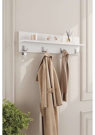 Aeka Ae-7002 Akasya Beyaz Duvara Monte 4 Askılı Raflı Portmanto Antre Hol Vestiyer Askılık 90 12 24 Cm Aeka Ae-7002 Akasya Beyaz Duvara Monte 4 Askılı Raflı Portmanto Antre Hol Vestiyer Askılık 90 12 24 Cm