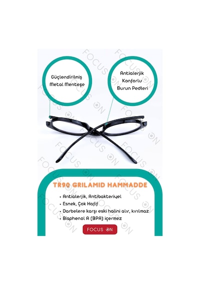 Focus On KS004-C1-EKRAN Siyah 4-10 Yaş Mavi Işık Filtreli Çocuk Ekran Gözlüğü