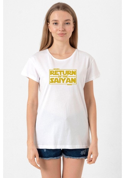 Dragon Ball Z Anime Namek Wars Beyaz Kadın Bisikletyaka Tshirt 001