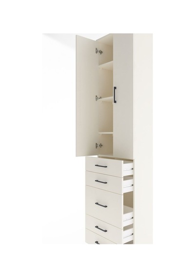 Arges Dolap 4 Raflı 5 Çekmeceli 2 Kapaklı 60x30x243 Aytaşı-ay... Aytaşı