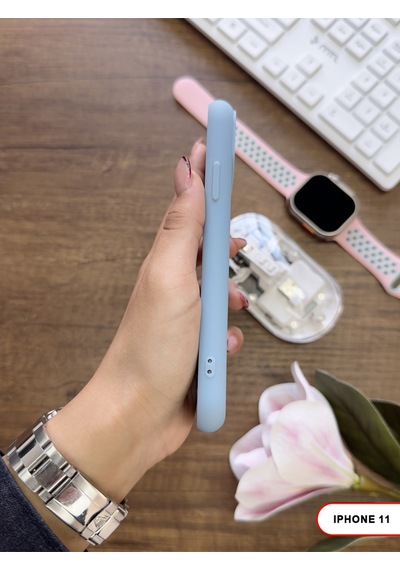 Apple iPhone 11 Uyumlu Kamera Korumalı Darbeye Dayanıklı Renk Atmayan Keep Silikon Kılıf Mavi