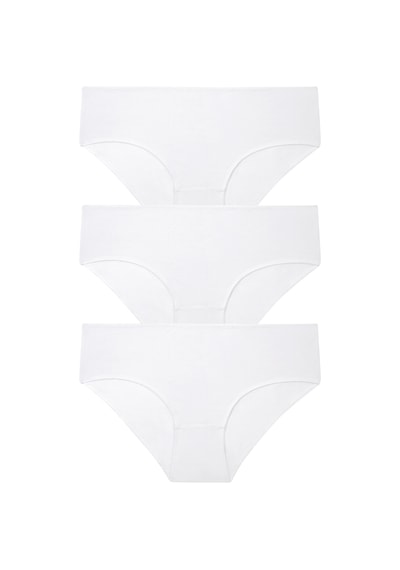 Suwen 3'lü Paket Yüksek Bel Slip Külot St0040601a1344 Beyaz