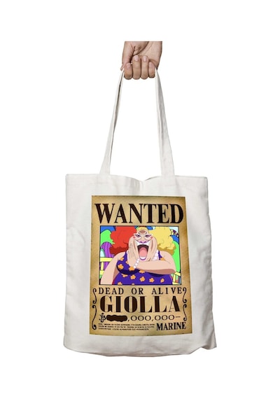 Art Hediye Wanted Giolla Anime İki Tarafı Kalıcı Baskılı Yıkanabilir Çanta Çok Renkli