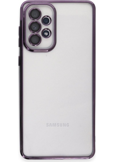 Samsung Uyumlu Galaxy A73 5g Kılıf Kamera Korumalı Lensli Silikon Mor