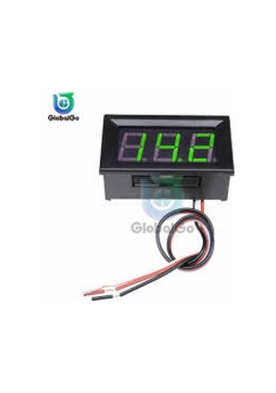 Gözelerelektronik-0.56" 0-100V 3 Kablolu Dc Yeşil Voltmetre